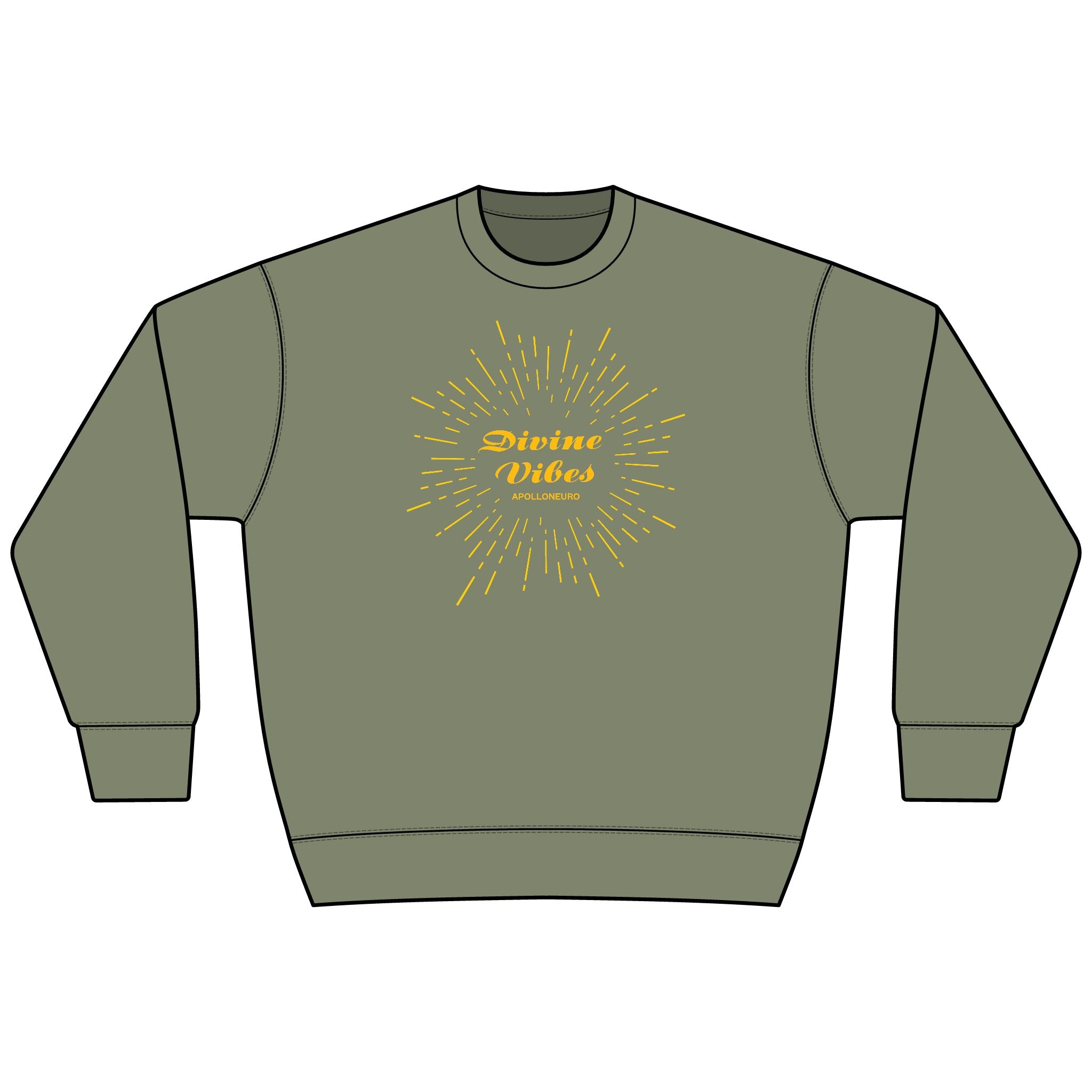 Divine Vibes Sweatshirt — Vintage Sunburst Graphic Crewneck