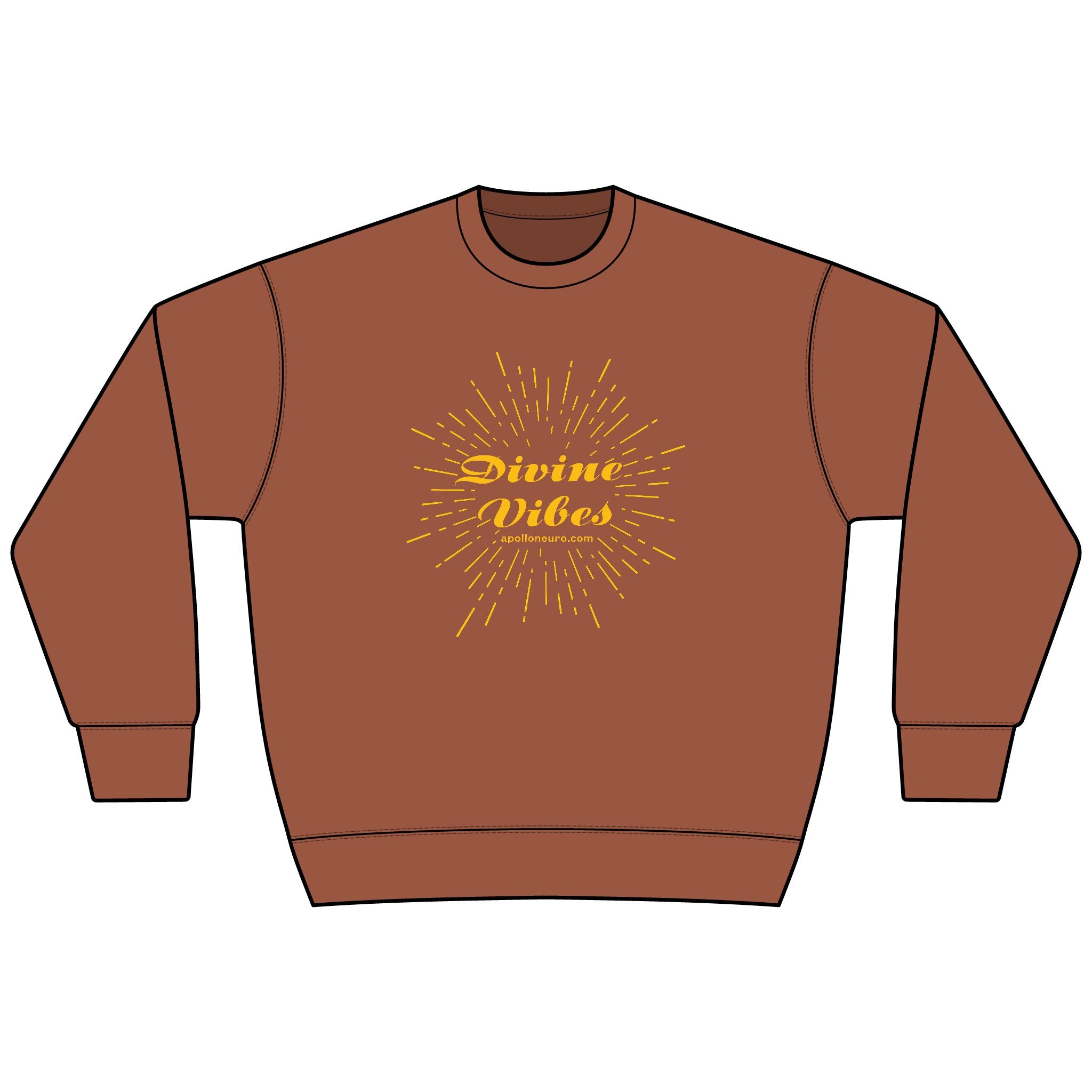 Divine Vibes Sweatshirt — Retro Sunburst Graphic Pullover