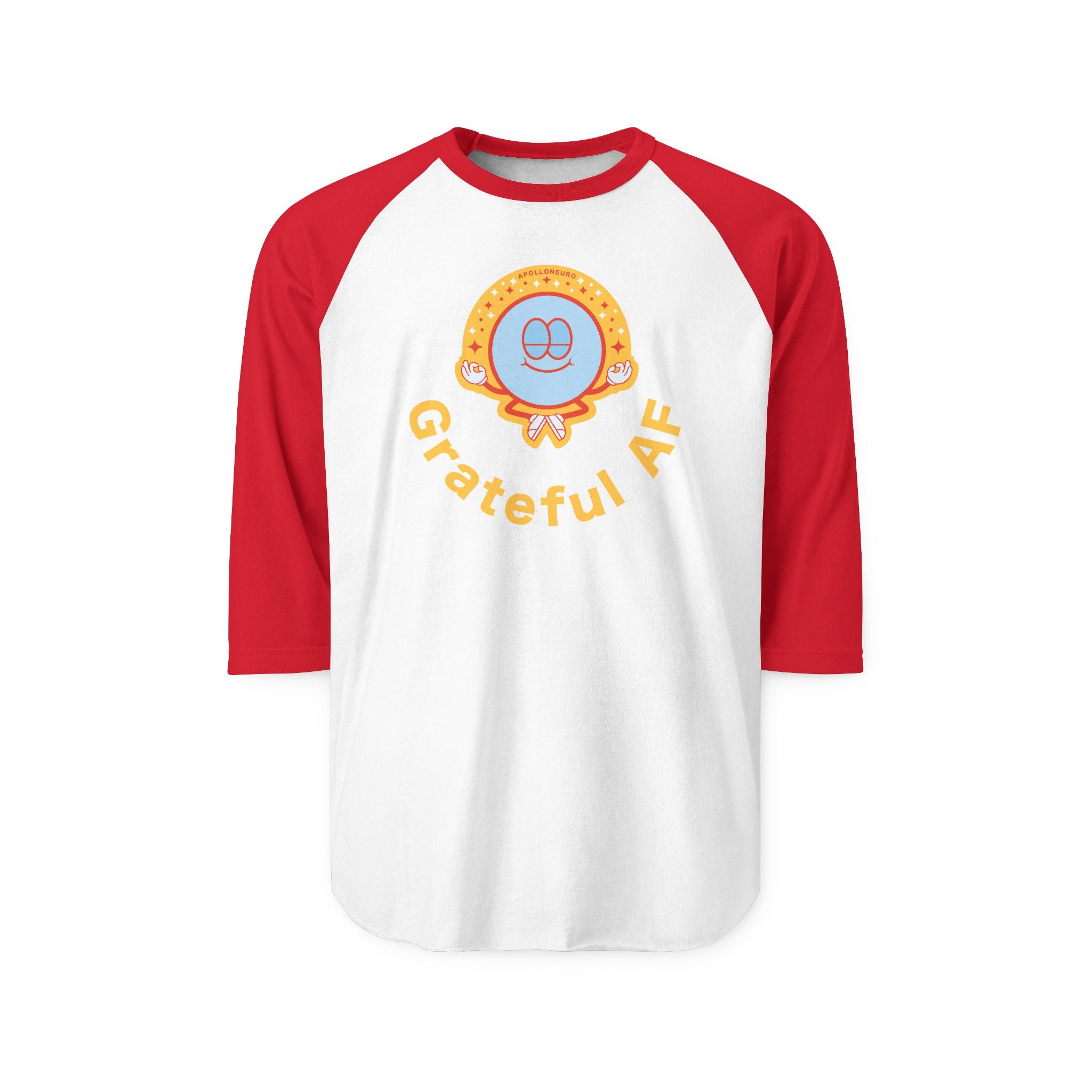 Divine Vibes Raglan Shirt — Grateful AF 3/4 Sleeve Baseball Tee