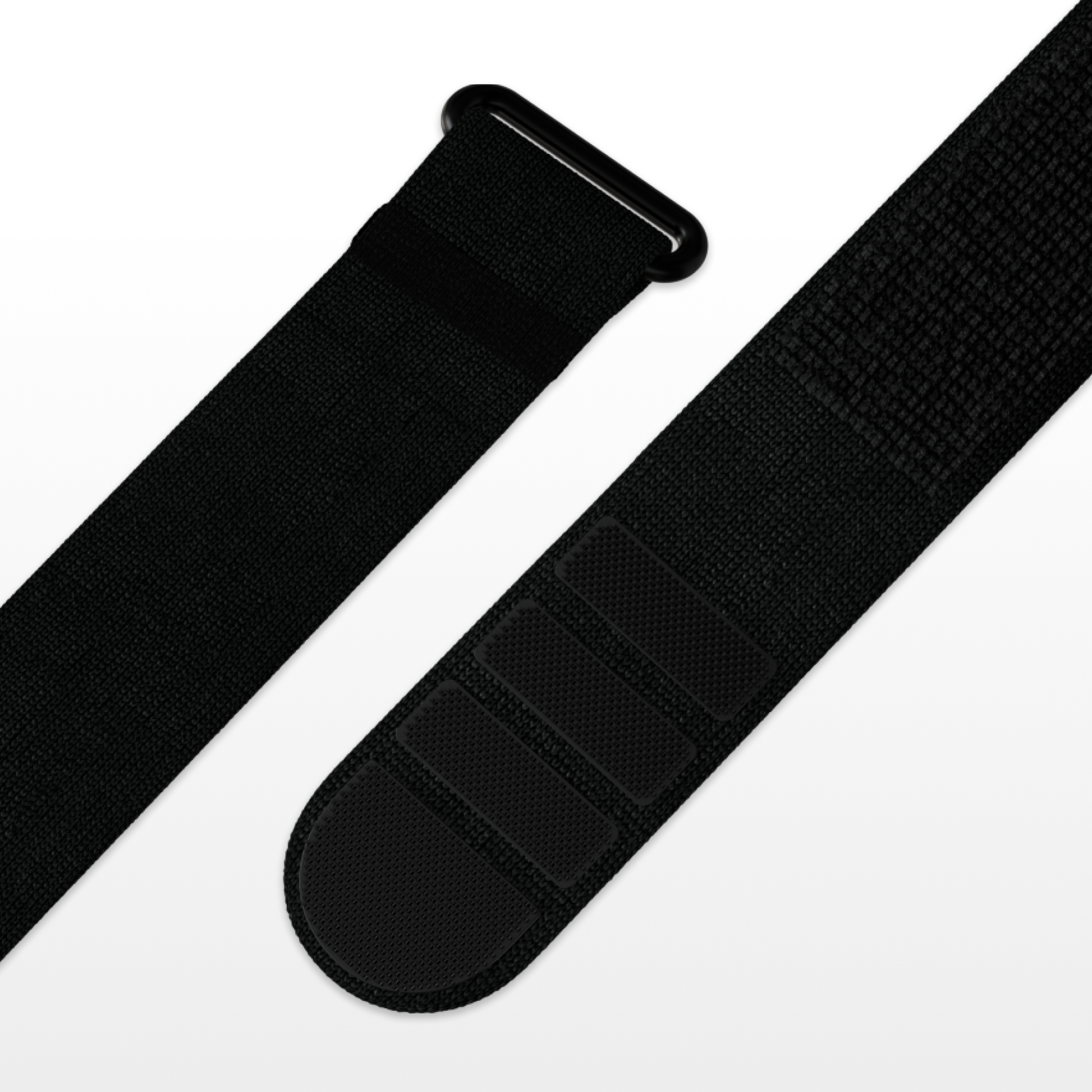 Black watch strap on a white background