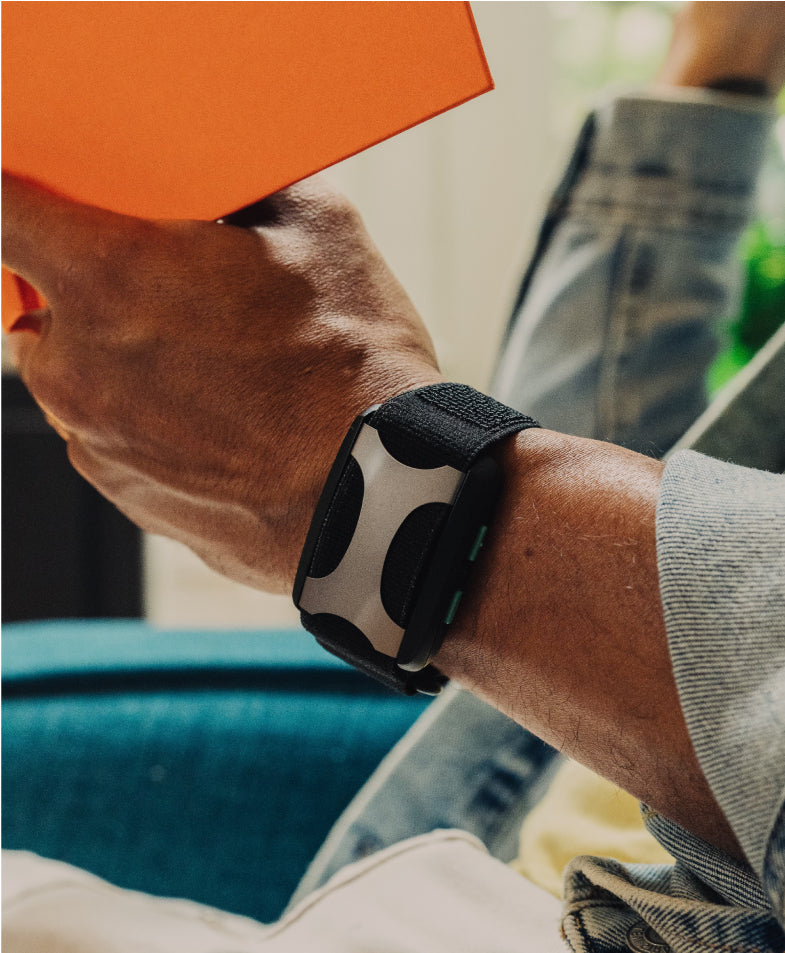 apollo wearable being worn on wrist