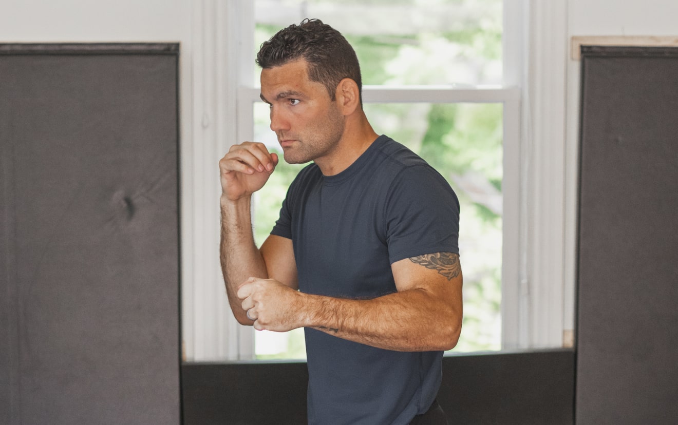 Chris Weidman in a fighting pose