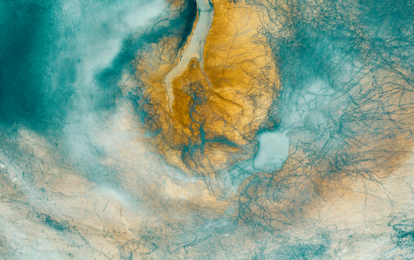 Bird's eye view of a geyser