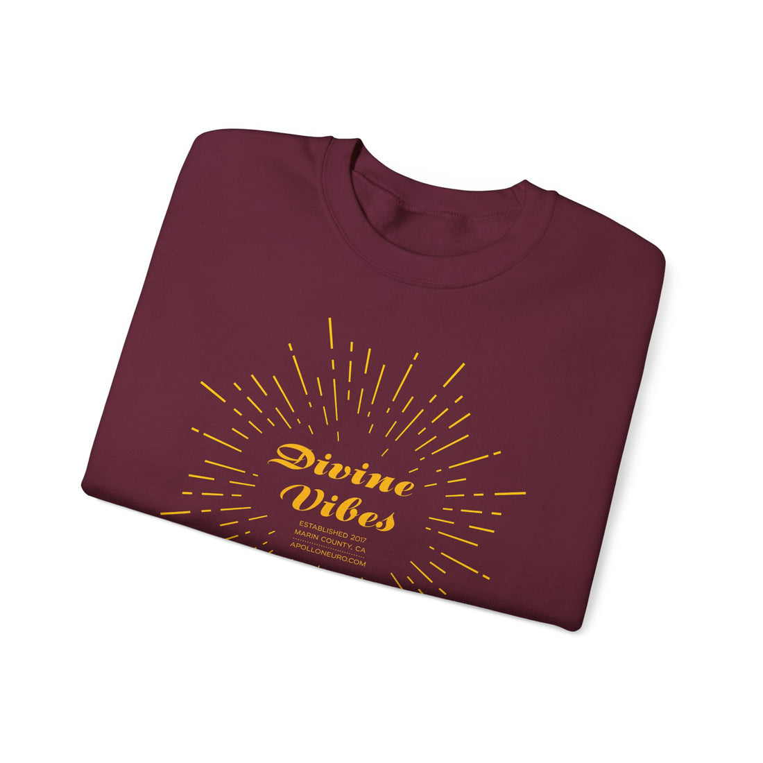 Divine Vibes Crewneck Sweatshirt — Radiant Spiritual Graphic
