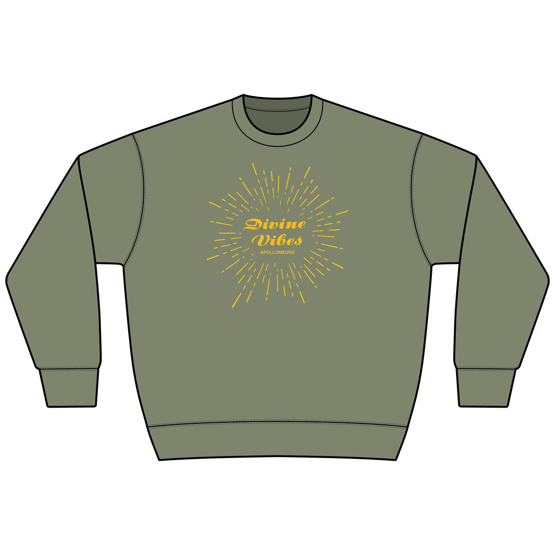 Divine Vibes Sweatshirt — Vintage Sunburst Graphic Crewneck