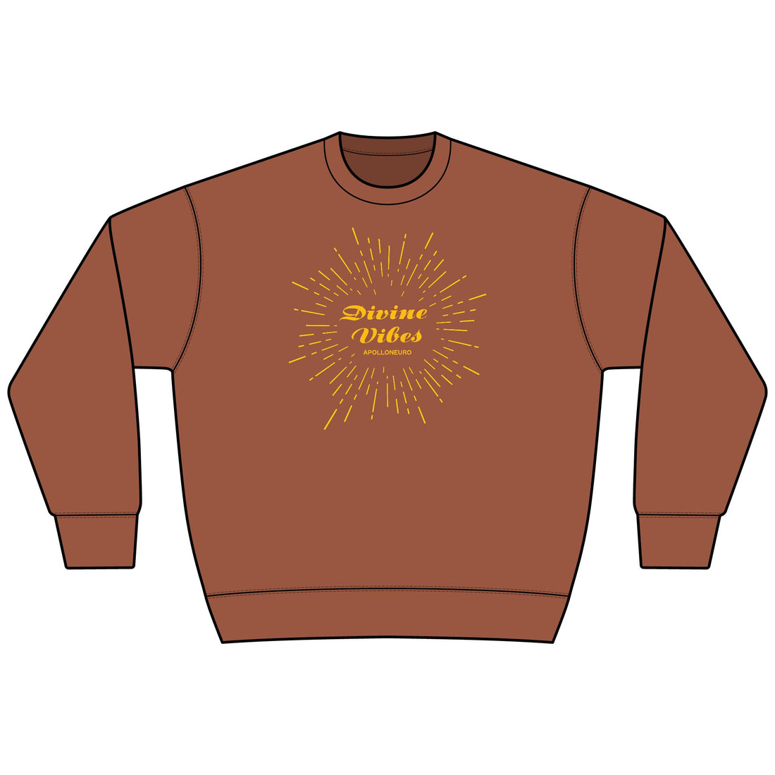 Divine Vibes Sweatshirt — Vintage Sunburst Graphic Crewneck