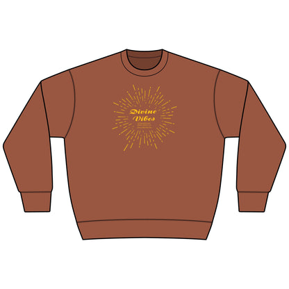 Divine Vibes Sweatshirt — Vintage Sunburst Graphic Crewneck