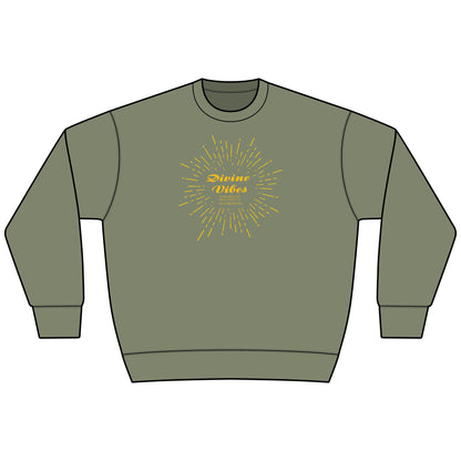 Divine Vibes Sweatshirt — Vintage Sunburst Graphic Crewneck