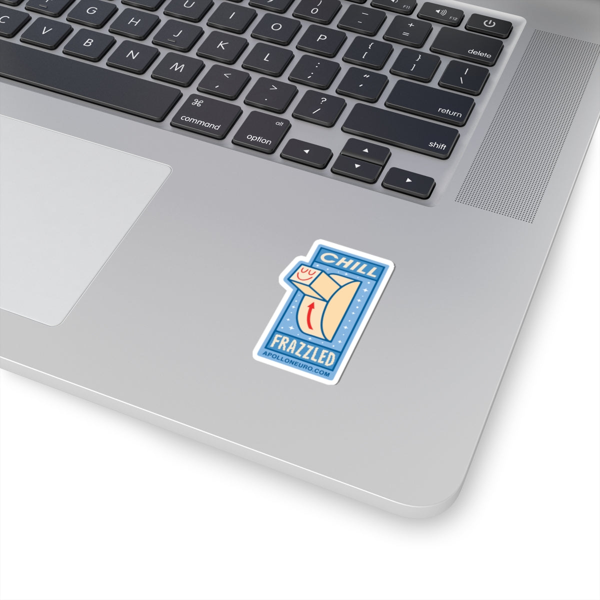 Copy of Chill Frazzled Sticker — Retro Calm Wave Kiss-Cut Vinyl