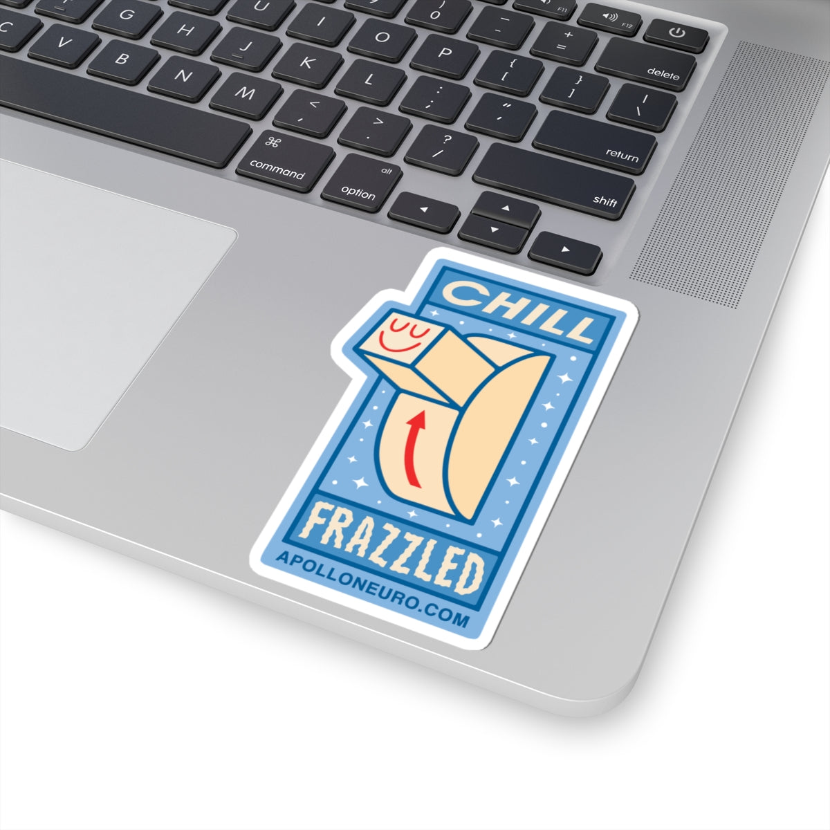 Copy of Chill Frazzled Sticker — Retro Calm Wave Kiss-Cut Vinyl