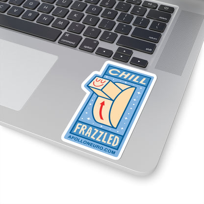 Copy of Chill Frazzled Sticker — Retro Calm Wave Kiss-Cut Vinyl