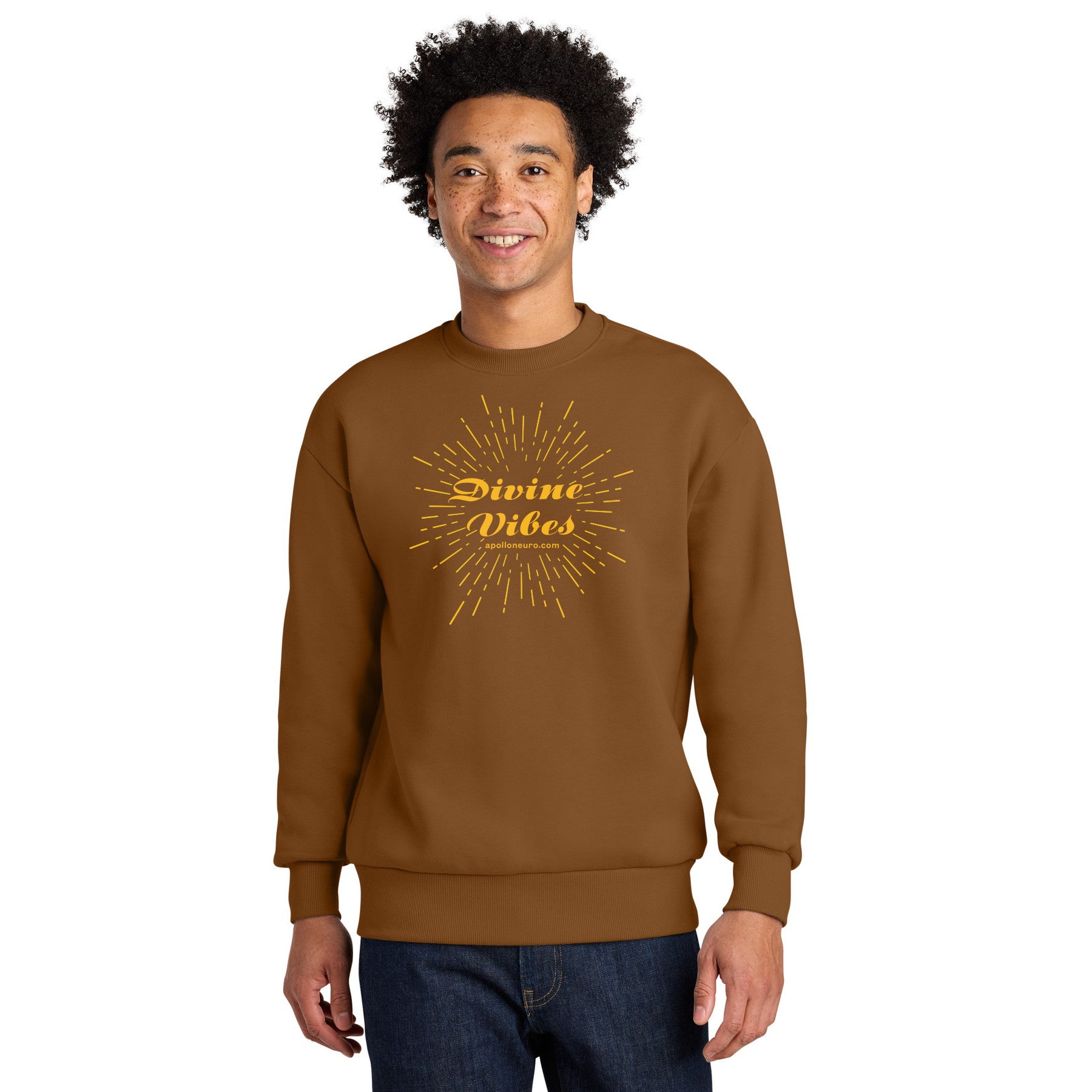 Divine Vibes Sweatshirt — Retro Sunburst Graphic Pullover