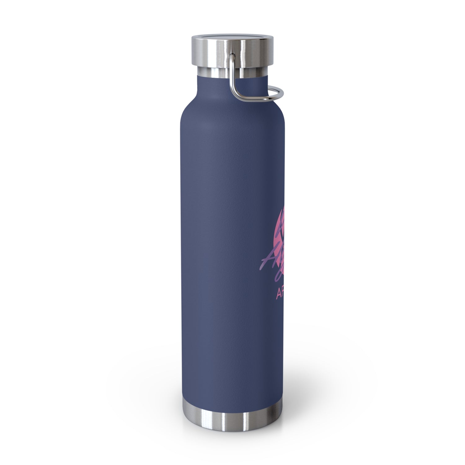 22oz Copper Vacuum Insulated Bottle — Cheerful Mint Green Mascot Design