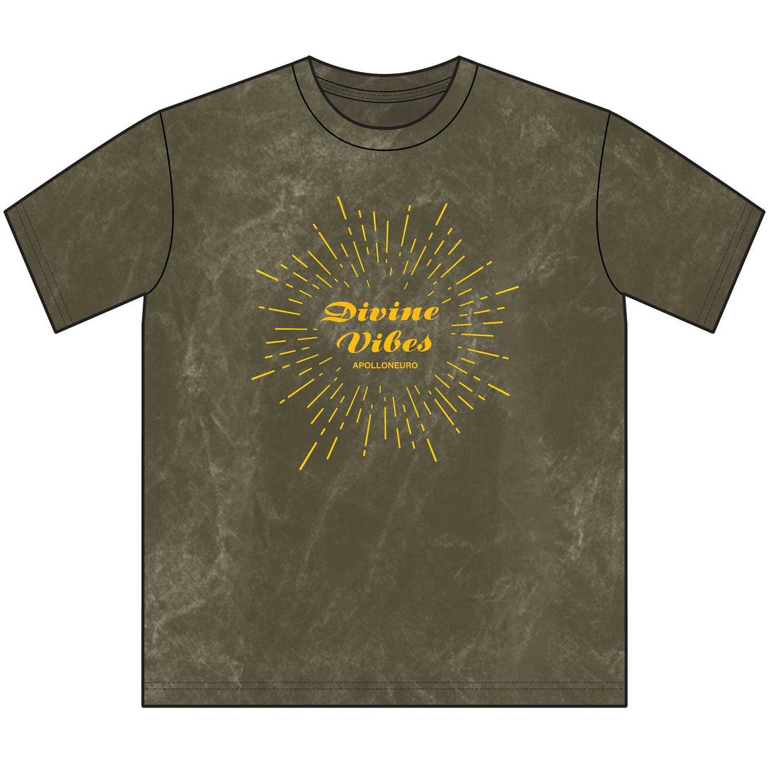 Divine Vibes Vintage Crewneck Tee — Retro Sunburst Graphic T-Shirt