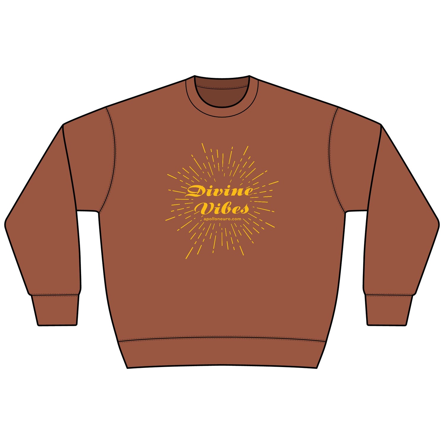 Divine Vibes Sweatshirt — Retro Sunburst Graphic Pullover