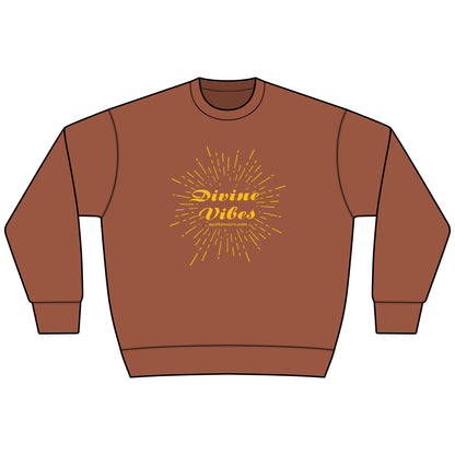 Divine Vibes Sweatshirt — Retro Sunburst Graphic Pullover