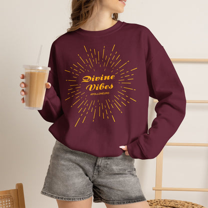 Copy of Divine Vibes Crewneck Sweatshirt — Radiant Spiritual Graphic