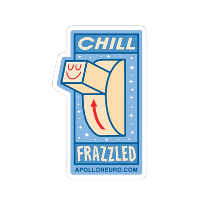 Copy of Chill Frazzled Sticker — Retro Calm Wave Kiss-Cut Vinyl