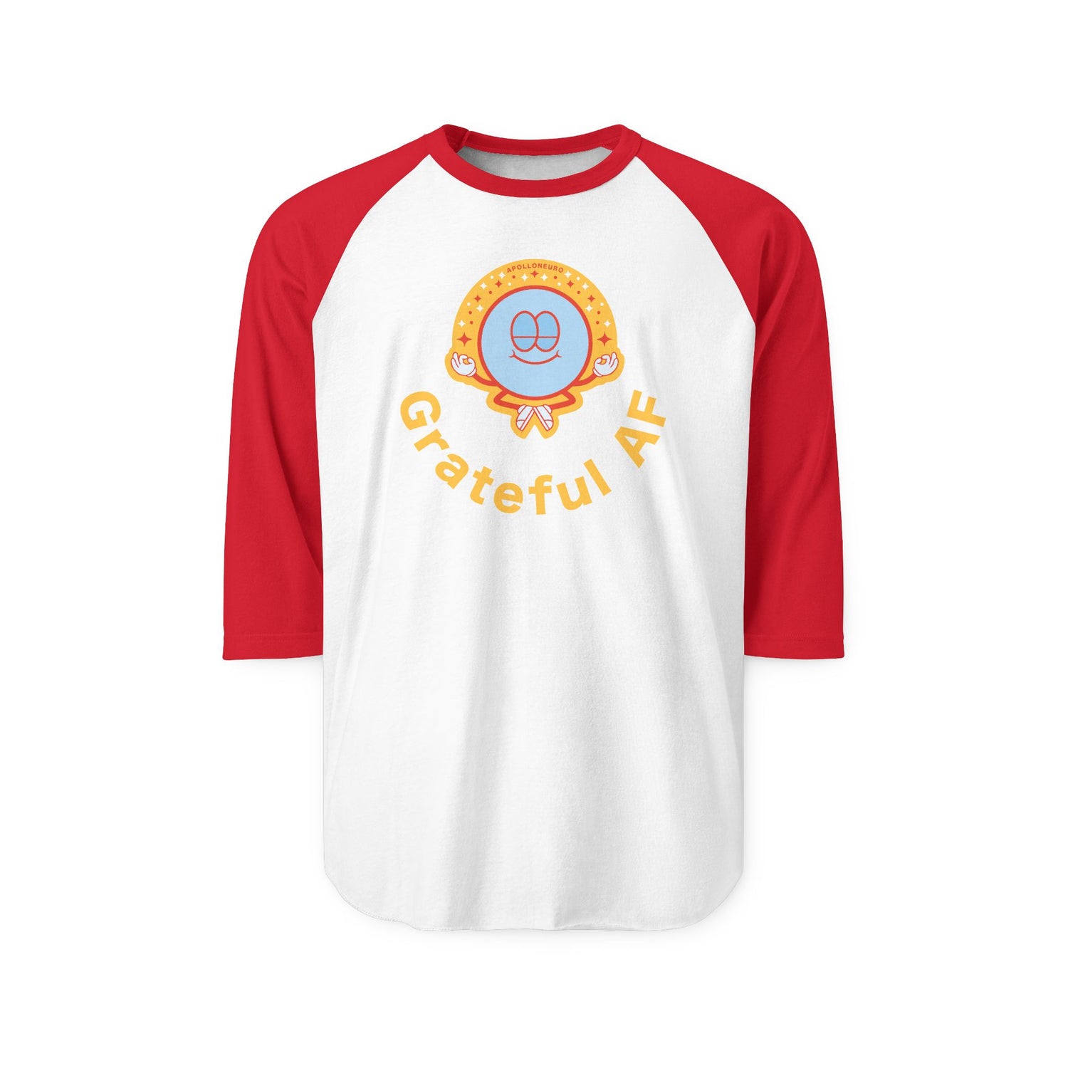 Divine Vibes Raglan Shirt — Grateful AF 3/4 Sleeve Baseball Tee